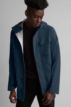 Chamarras Canada Goose Hombre Outlet - Wascana Chubasquero Black Label Azules Oscuro MF2653780